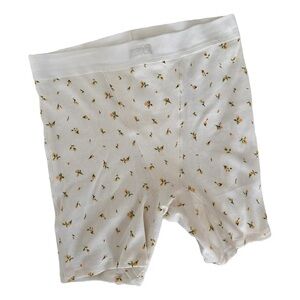 SKIMS White Floral Women Shorts